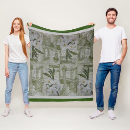 Luxus Moderne Vintage Rose Fleecedecke