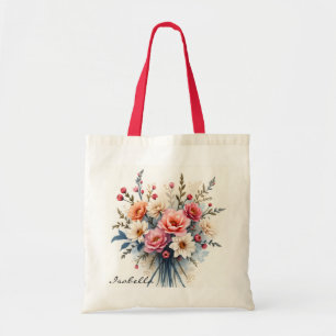 Luxus Moderne Wildblumen Schöne Kollektion Tragetasche
