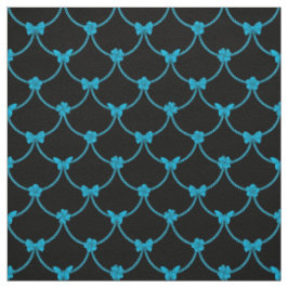 Luxus Moderner Blauer Blauer Blütenschmetterling Stoff