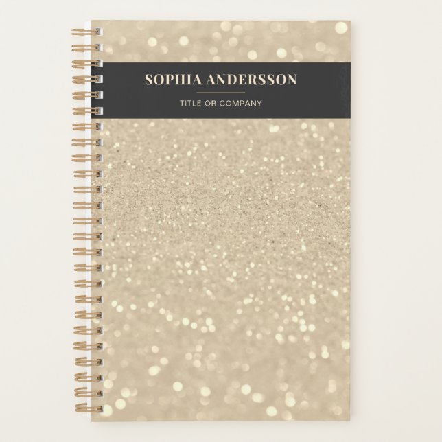 Luxus Moderner Gold Glitzer Elegant Planer (Vorderseite)