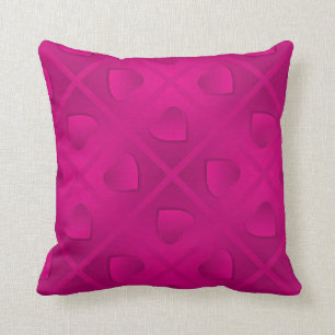 Luxus Modernes elegantes rosa Herz Kissen