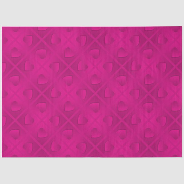 Luxus Modernes elegantes rosa Herz Seidenpapier (Vorderseite)