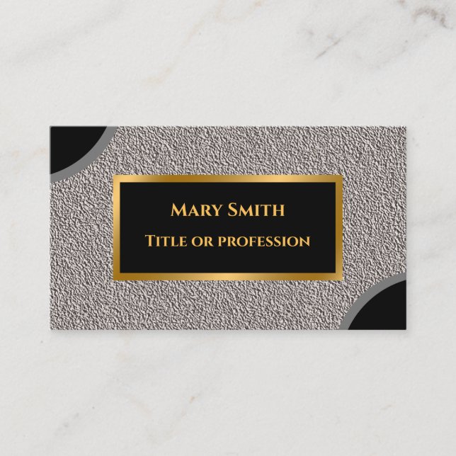 Luxus Modernes Gold Silver Visitenkarte (Vorderseite)