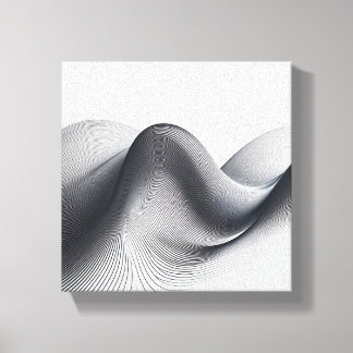 Luxus modernes minimalistisches Wellenkunstwerk - Leinwanddruck