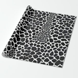 Luxus Modernes White Leopard Elegante Collection Geschenkpapier