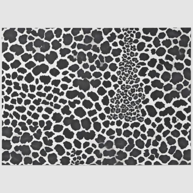 Luxus Modernes White Leopard Elegante Collection Seidenpapier (Vorderseite)