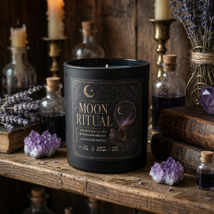 Luxus-Mondritual-Halloween-Kerze Himmels- Quadratischer Aufkleber