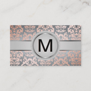 Luxus Monogram Band Gold-Damaske aus metallische Visitenkarte