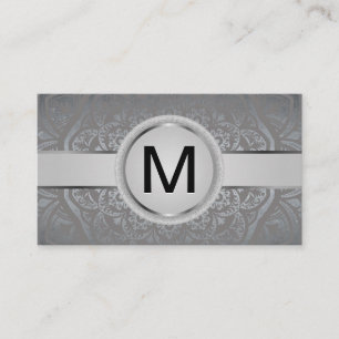 Luxus Monogram Band   Metallic Mandala Muster Visitenkarte