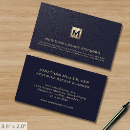 Luxus Monogram Business Card Visitenkarte