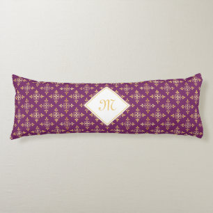 Luxus Monogram Green und Gold Quatre Floral Seitenschläferkissen