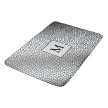 Luxus Monogram Hartglas Silver