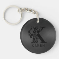 Luxus Monogram K auf Dunkelgrau