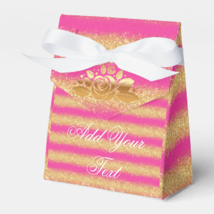 Luxus-Monogramm Beliebt Rosa Gold Glitter Geschenkschachtel