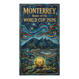 Luxus-Monterrey-Fußballkunst 2026 Stadions  Fotodruck