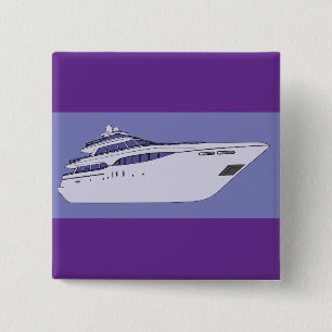 Luxus-Motorjacht Moderne weiße Superyacht Button