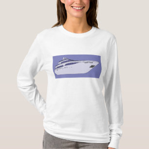Luxus-Motorjacht Moderne Weiße Superyacht T-Shirt