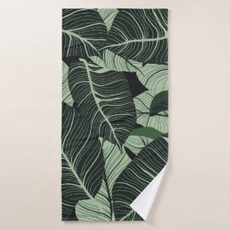 Luxus-Natur-Blätter Hintergrund. Florales Muster,  Badehandtuch