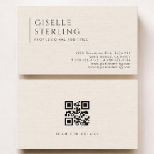 Luxus Natur-Elfenbein-Leinen QR-Code