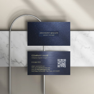 Luxus Navy Blau Glitter Visitenkarte
