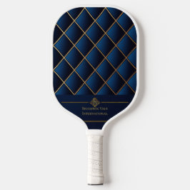 Luxus Navy und Gold Geometrisch Personalisiert Pickleball Schläger
