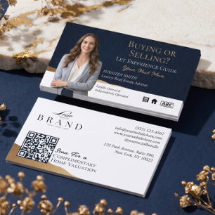 Luxus-Navyblau-Gold-Immo-Makler-Foto Visitenkarte