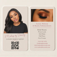 Luxus neutral beige Makeup Artist QR Code Schönhei
