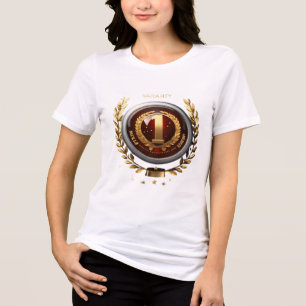 Luxus Nummer Eins Lorbeerkranz Garantie Emblem Tri-Blend Shirt