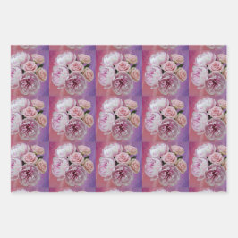 Luxus Opaleszenz Peonies Rose Packpapier Geschenkpapier Set