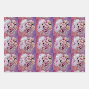 Luxus Opaleszenz Peonies Rose Packpapier Geschenkpapier Set