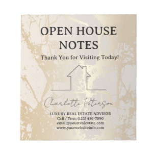 Luxus-Open-House-Notizblock Notizblock