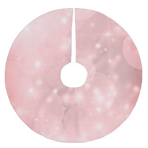 Luxus Pale Pink Funkelnd Weihnachten Polyester Weihnachtsbaumdecke