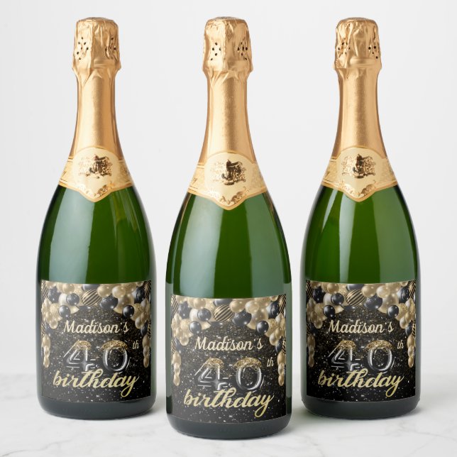 Luxus Personalisiert 40. Geburtstag (Flaschen)