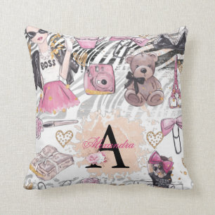 Luxus Personalisiert Girl Boss Kissen