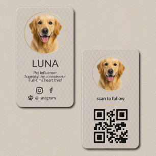 Luxus-Pet-Influencer-Social-Media Visitenkarte