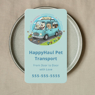 Luxus-Pet-Taxi Pet-Chauffeur Veterinärtransport Visitenkarte