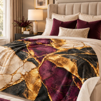 Luxus-Pflaume-Schwarz-Gold-Kintsugi-Marmor-Accesso Sherpadecke