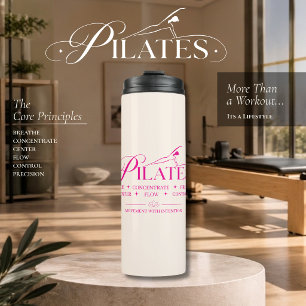 Luxus Pilates   Die Core Principles Pink Thermosbecher