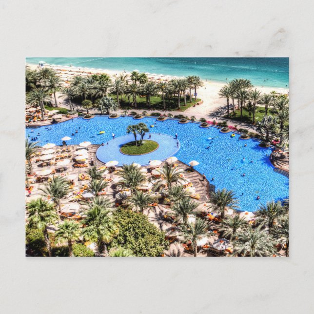 Luxus-Pool Dubai Postkarte (Vorderseite)