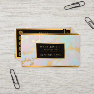 Luxus-Popular-Blush-Pink-Mint-Gold-Kollektion Visitenkarte