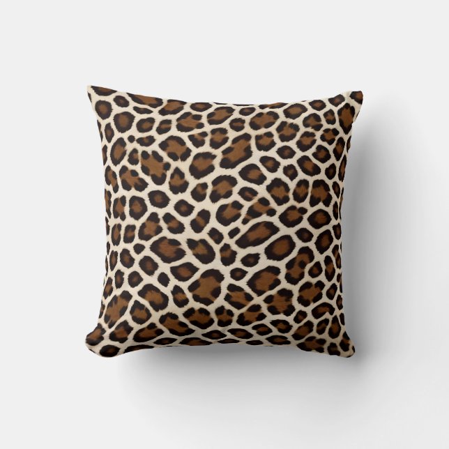 Luxus Populäre White Leopard Elegante Collection Kissen (Vorderseite)