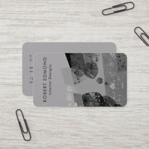 Luxus Premium Gray Artistic Einzigartiges Abstrakt Visitenkarte