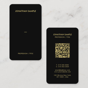 Luxus Premium Linen Paper Gold Schriftart Text QR  Visitenkarte