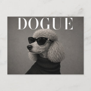Luxus-Pudel-Hundeporträt Postkarte