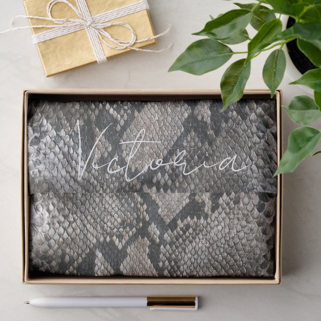 Luxus-Python-Schlangenleder reich elegant benutzer Seidenpapier (Geschenk)