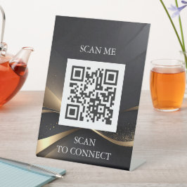 Luxus QR-Code Schild | Scan Me Tischschild | Minim