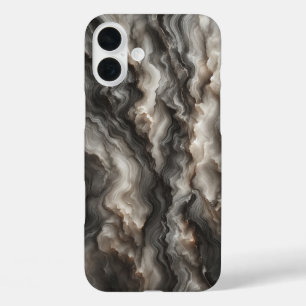 Luxus-Rauchschwarzer-Achat-Handyhülle Dramatisch  iPhone 16 Plus Hülle
