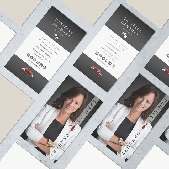 Luxus Real Anwesen Agent Foto Design Visitenkarte (Luxury Real Estate Agent Photo Design Business Card)