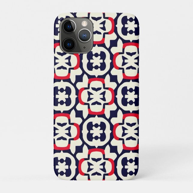 Luxus Red White und Blue Case-Mate iPhone Hülle (Rückseite)