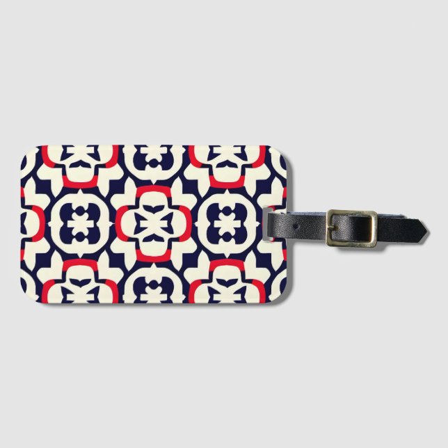 Luxus Red White und Blue Gepäckanhänger (Vorderseite (Horizontal))
